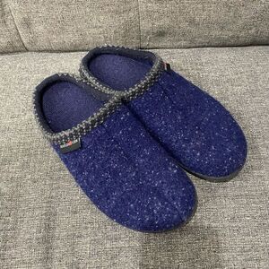 HAFLINGER Wool AT Speckle Classic Hardsole Slippers Size 41